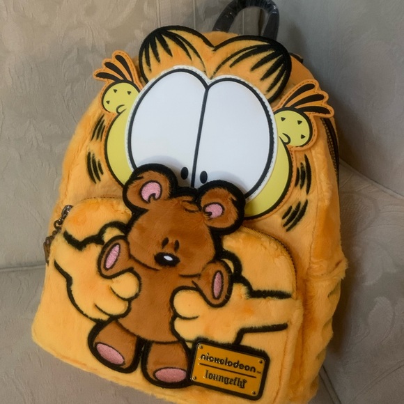 Loungefly x Nickelodeon Garfield & Pooky Plush Backpack Bag Purse NWT - Picture 7 of 16